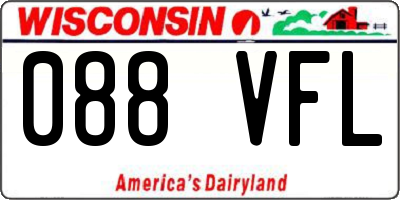 WI license plate 088VFL