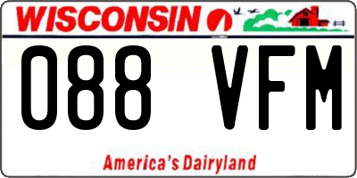 WI license plate 088VFM