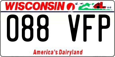 WI license plate 088VFP