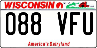 WI license plate 088VFU