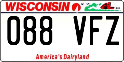 WI license plate 088VFZ