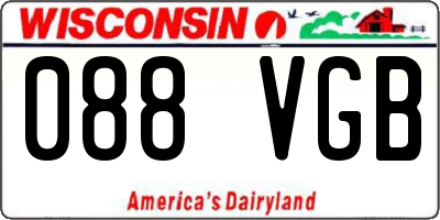 WI license plate 088VGB