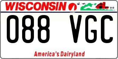 WI license plate 088VGC