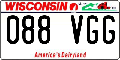 WI license plate 088VGG