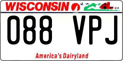 WI license plate 088VPJ