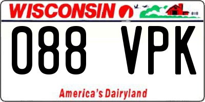 WI license plate 088VPK