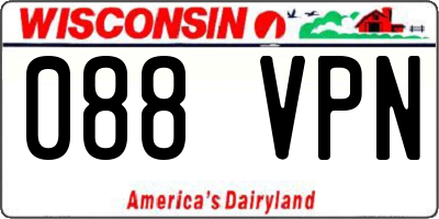 WI license plate 088VPN