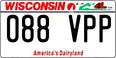 WI license plate 088VPP