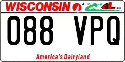 WI license plate 088VPQ