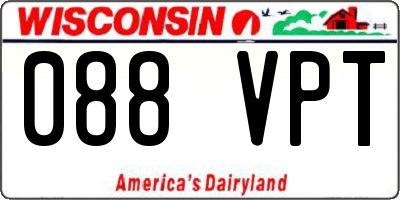WI license plate 088VPT