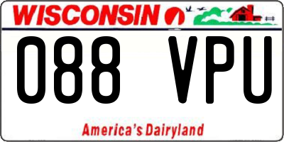 WI license plate 088VPU