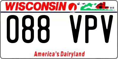 WI license plate 088VPV