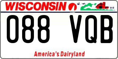 WI license plate 088VQB