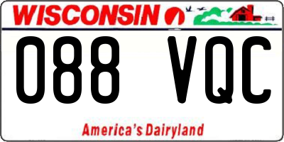 WI license plate 088VQC