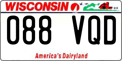 WI license plate 088VQD
