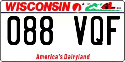 WI license plate 088VQF