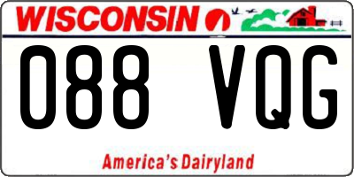 WI license plate 088VQG