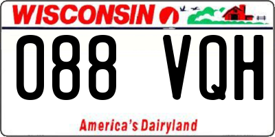 WI license plate 088VQH