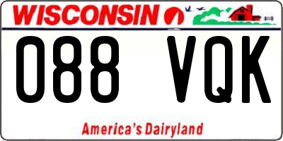 WI license plate 088VQK