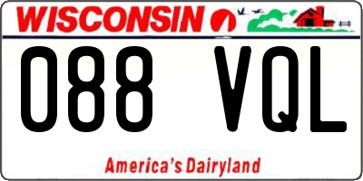 WI license plate 088VQL