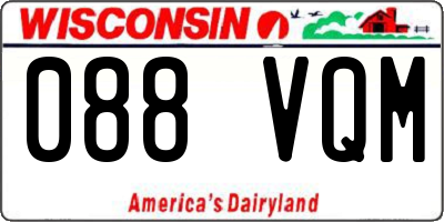 WI license plate 088VQM