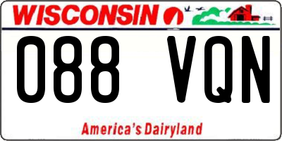 WI license plate 088VQN