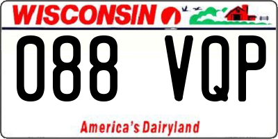 WI license plate 088VQP