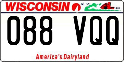 WI license plate 088VQQ