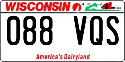 WI license plate 088VQS