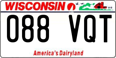 WI license plate 088VQT