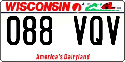 WI license plate 088VQV