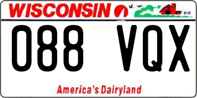 WI license plate 088VQX