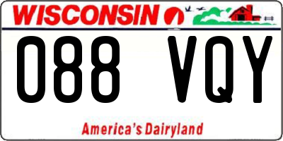 WI license plate 088VQY