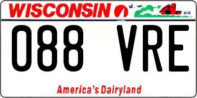 WI license plate 088VRE