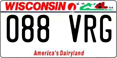 WI license plate 088VRG
