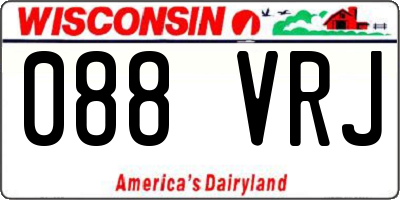 WI license plate 088VRJ