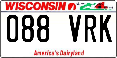 WI license plate 088VRK