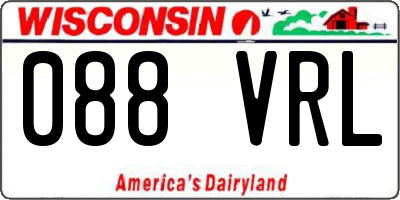 WI license plate 088VRL