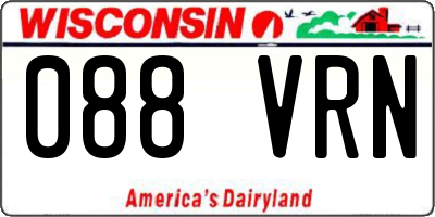WI license plate 088VRN