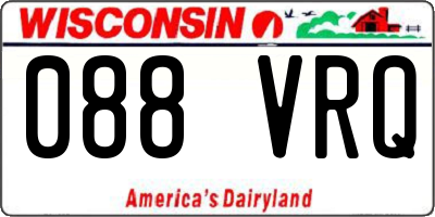 WI license plate 088VRQ