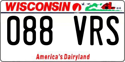 WI license plate 088VRS