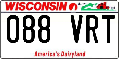 WI license plate 088VRT