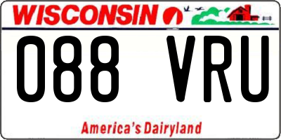 WI license plate 088VRU