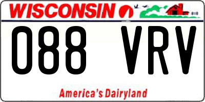 WI license plate 088VRV