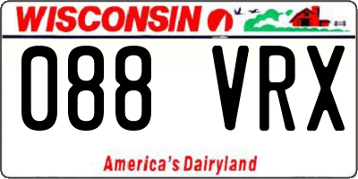 WI license plate 088VRX
