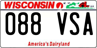 WI license plate 088VSA