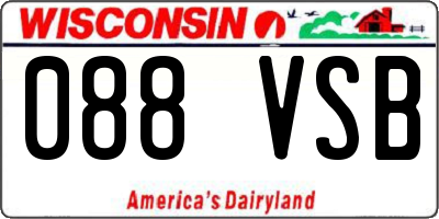 WI license plate 088VSB