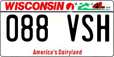 WI license plate 088VSH