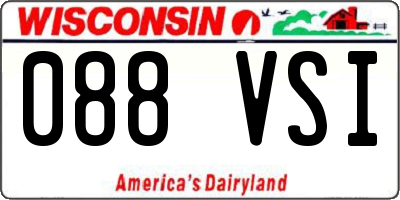 WI license plate 088VSI