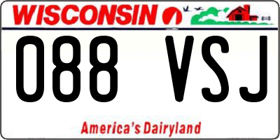 WI license plate 088VSJ
